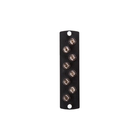 Leviton 8 Port Panel St Mm/Sm Loaded, Zirconia Ceramic Sleeve, 8-Fiber Black 5F100-8MT